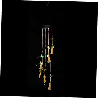 SECFOU Luz Solar Carrilhão De Vento Luzes De Pátio Ao Ar Livre Decoração Ao Ar Livre Memorial Windchimes Luzes Solares Libélula Móvel Carrilhão De Vento Mudança De Cor Sinos De Vento