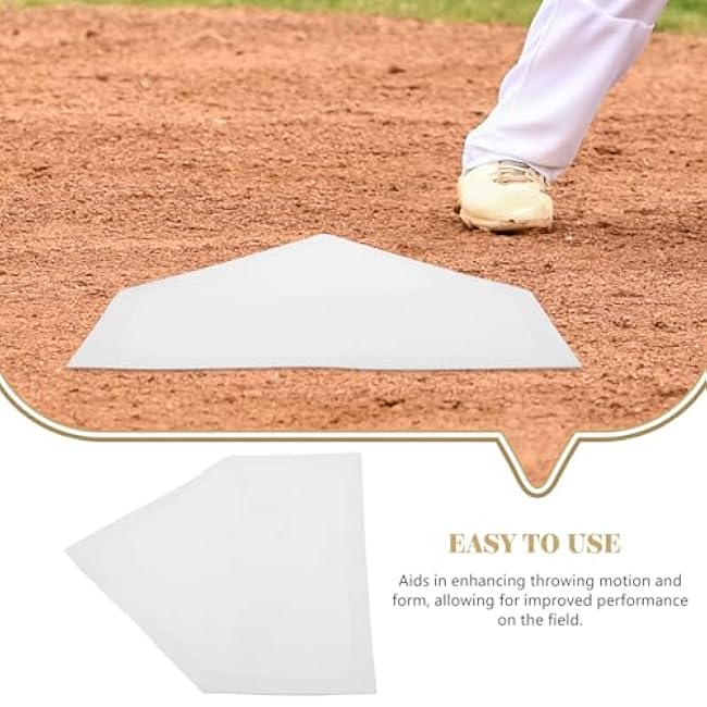 Baseball Home Plate Training Mat, TPE Material,16.53 X 16.14, Improve Pitching Accuracy and Strength, Indoor & Outdoor Baseball Training Equipment for Play