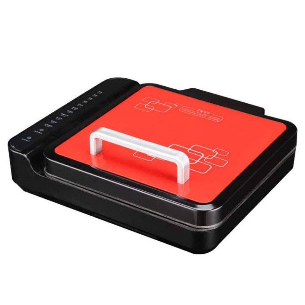 n/a Multi-Plate Evolve Grill System with Ceramic Plates, Deep Dish Bake Pan and Muffin Pan (Color : Red)