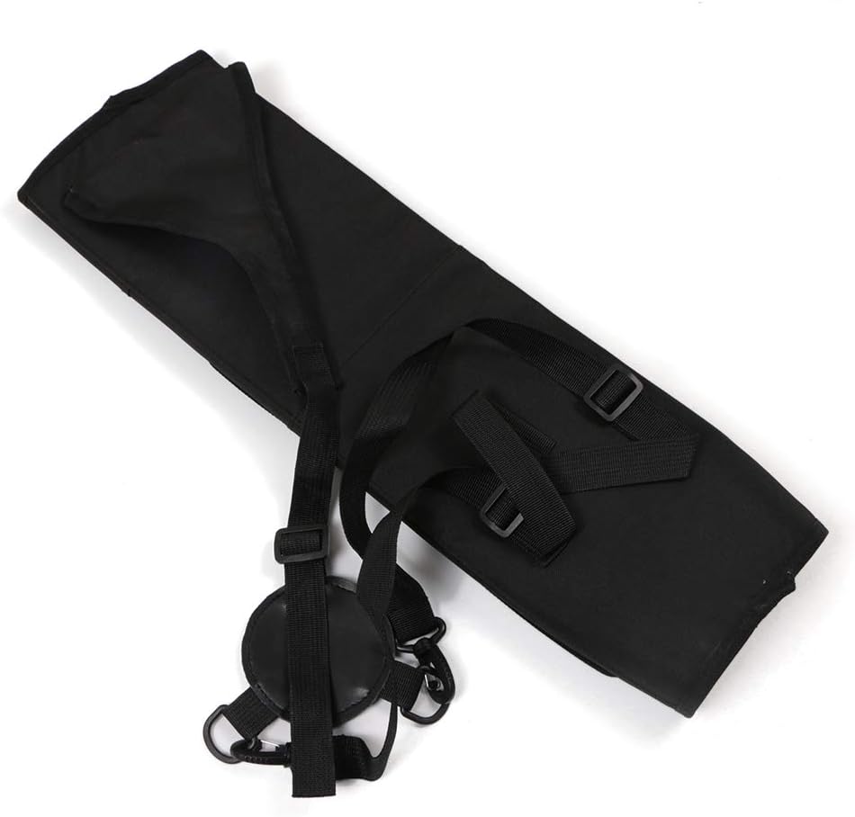 TOPARCHERY Archery Back Canvas Arrow Quiver Arrow Holder Shoulder Hanged Target Shooting Quiver for Arrows with Front Pockets