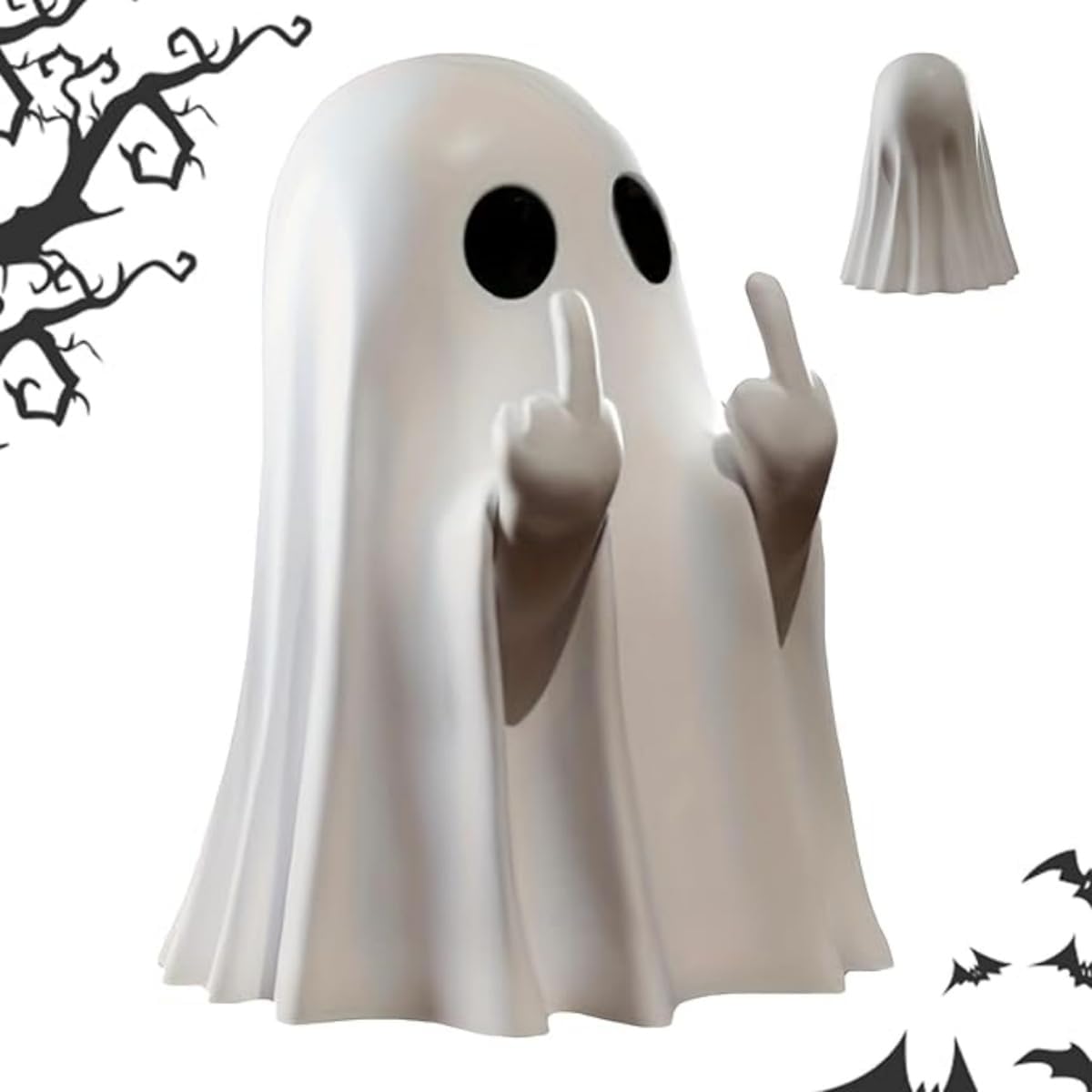 Halloween Figures, Funny Middle Finger Spirit Decoration, Unique Witty Gifts, Halloween Desk Decoration for Home Office