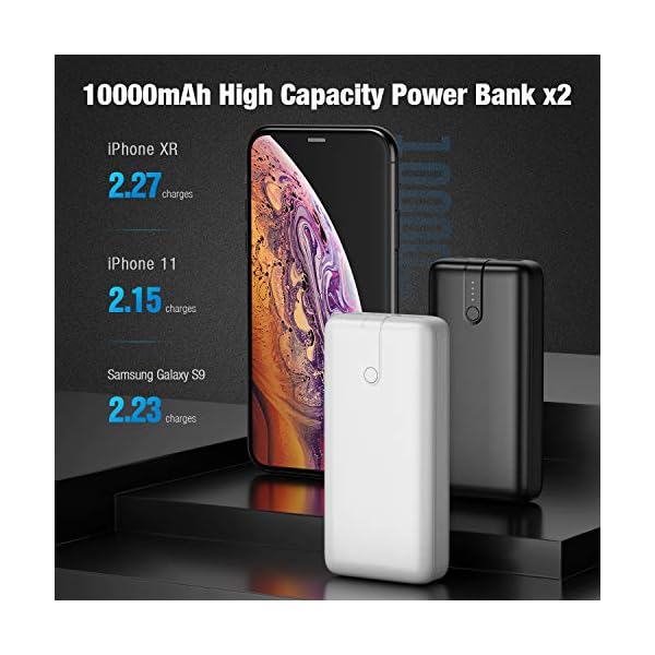 10000mAh-Portable-Charger-2-Pack-Power-Bank-Fast-Charging-External-Battery-Pack-with-USB-C-Dual-Input-Cell-Phone-Charger-Battery-Bank-for-iPhone12-Samsung-S10-LG-Google-AirPod BABAKA 10000mAh Portable Charger 2-Pack Power Bank, Fast Charging External Battery Pack with USB-C Dual Input, Cell Phone Charger Battery Bank for iPhone12 Samsung S10 LG Google AirPod