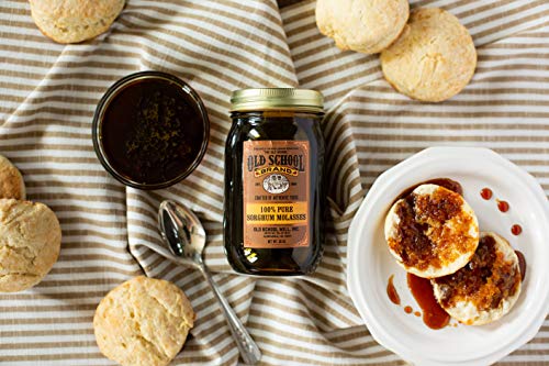 Old School Brand 100% Pure Sorghum Molasses 22 ounces - No Additives or Preservatives - 100% Pure and Natural