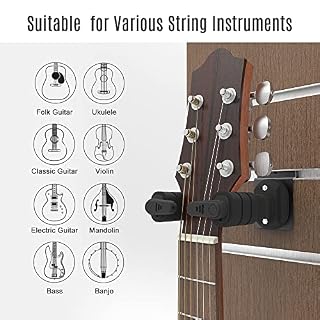 SHUIYUE GH-110M Verrouillage Automatique de la Guitare Crochet Titulaire Latte Mural pour Acoustique Folk Classique… – Image 5