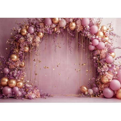 Fondo decorativo 7x5ft morado y dorado para fotos miniatura 3