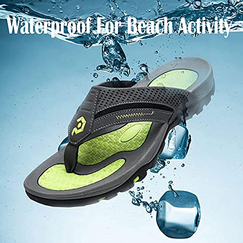 Image of Men's Flip-Flops, Thongs Sandals Durable Comfort Slippers for Beach