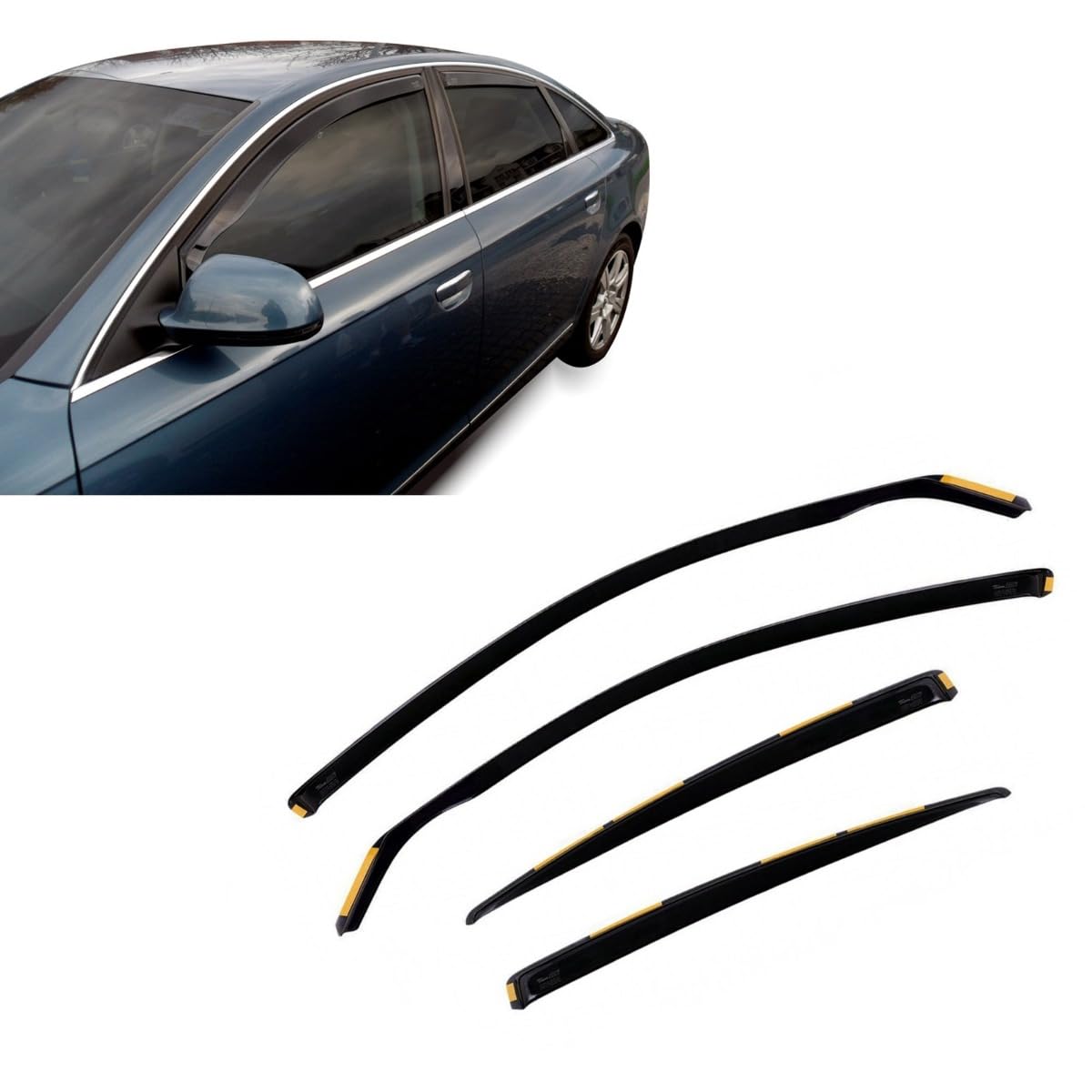 J&J AUTOMOTIVE Heko Déflecteurs D'Air Pour BMW X6 2009-2014 - Lot De 4 Pièces