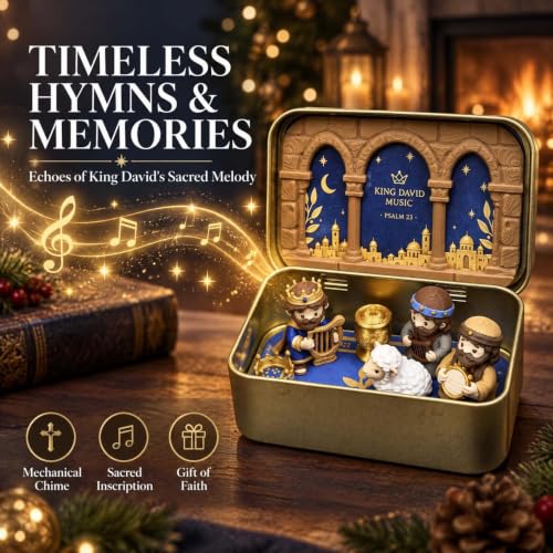 4PCS Mini Christmas Nativity Scene Set in Tin Box, Holy Family Figurines - image 6