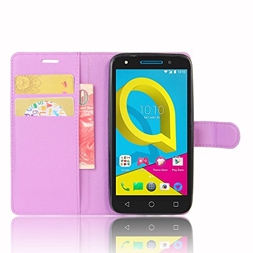 NEKOYA Alcatel U5(3G) Hülle, Alcatel U5(3G) Lederhülle, Handyhülle im Brieftasche-Stil für Alcatel U5(3G).Schutzhülle mit [TPU Innenschale] [Standfunktion] [Kartenfach] [Magnetverschluss]