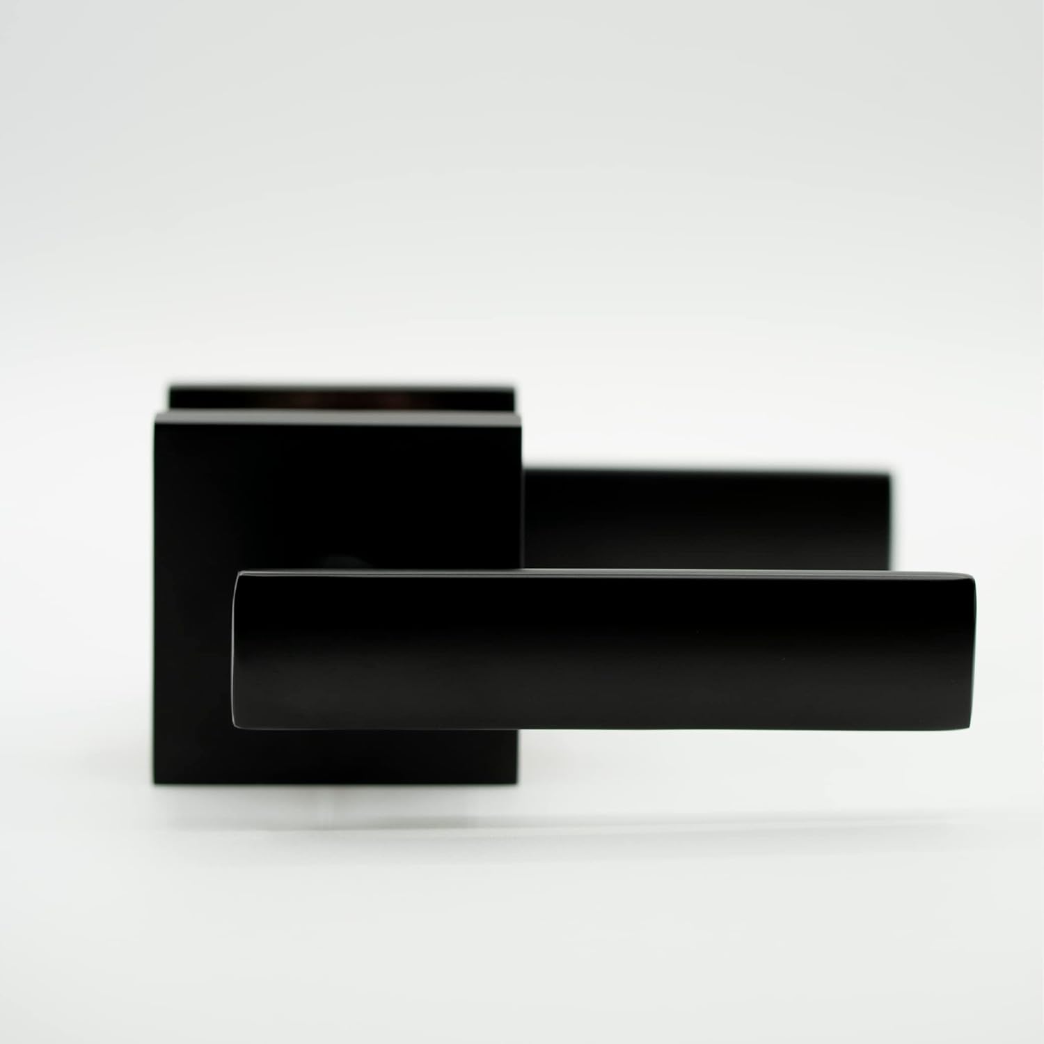 Weslock(027703232FR22-2) Utica Square Entrance Lever with Single Cylinder Deadbolt Set Matte Black Combo Pack (2)