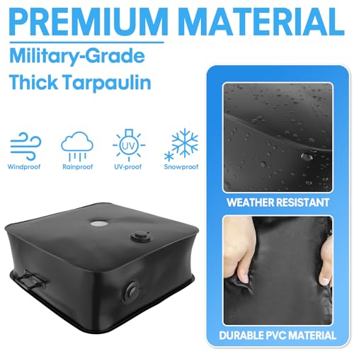 PGGP Umbrella Base Weight Water Bag, 75lbs Heavy Duty Umbrella Weights for Outside, Portable & Foldable Umbrella Weights for Market Umbrella, Cantilever & Offset Bases