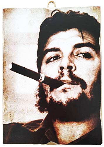 KUSTOM ART Tableau tableau de style vintage Ernesto Che Guevara de collection imprimé sur bois