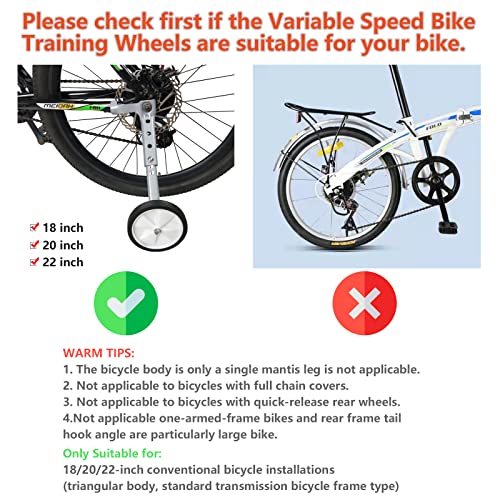 Image of Little World Bike Adjustable Stabilizer Training Wheels for 20 Inch Bike