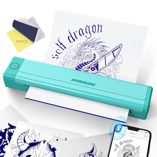 Padieoe Tattoo Stencil Printer, 2000mAh Wireless Thermal Tattoo...
