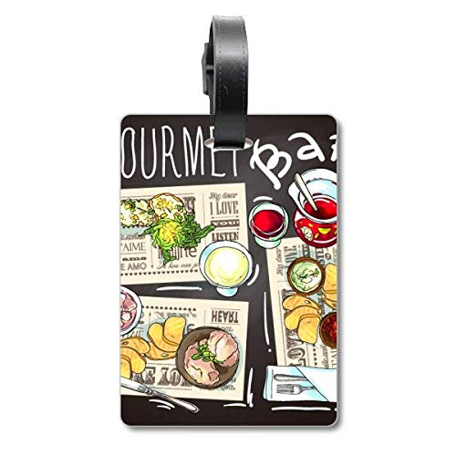 Étiquette valise voyage et sac à gourmet pour limonade ou repas à emporter