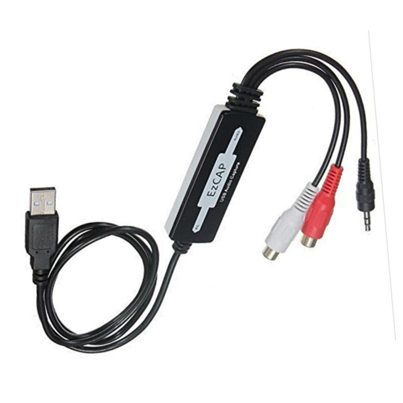 JECOMPRIS Audio Acquisition Card USB Cassette Tape Converter Turntable to Digital