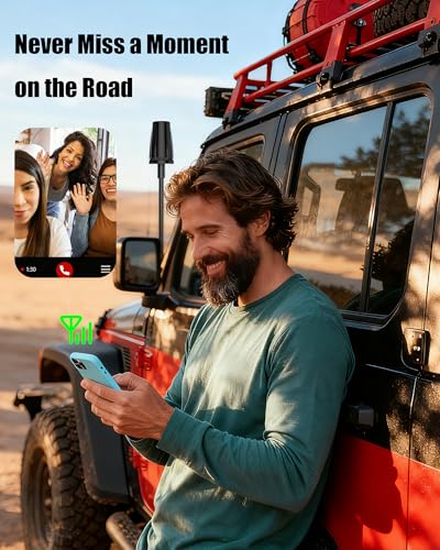 Image of Cell Phone Signal Booster for Truck RV Overland Off-Road Vehicle, Compatible with AT&T T-Mobile 5G 4G LTE 3G for Band 4 /12 /17 /5 /2 /25, FCC Approved | NOT Compatible with Verizon Band 13
