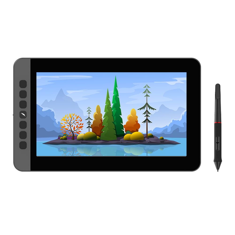 LCD Grafica Disegno Tablet Monitor 11.6 Pollici Dimensioni 1920 * 1080 Display 8192 Livello di Pressione Passiva Tecnologia Supporto Windows MacOS Alimentato USB Basso Consumo Disegno Tablet con
