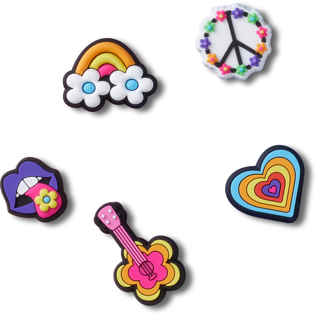 Crocs Unisex Girls and Teens Cute Collection Multi Packs Groovy Baby 5 Pack