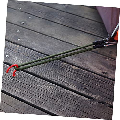 Toddmomy 2 Pçs Mosquetão Cordão Elástico Cordão Resistente Acessórios Para Barraca Externa Acessório