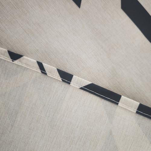 Jimuzi Western Aztec Linen Shower Curtain Ethnic Southwest Geometric Stripes Fabric Shower Curtain Set With Hooks thumb #3