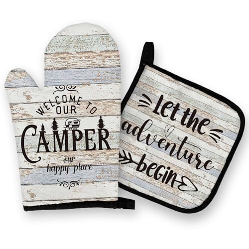 OHSUL Camper Oven Mitts & Pot Holders Set