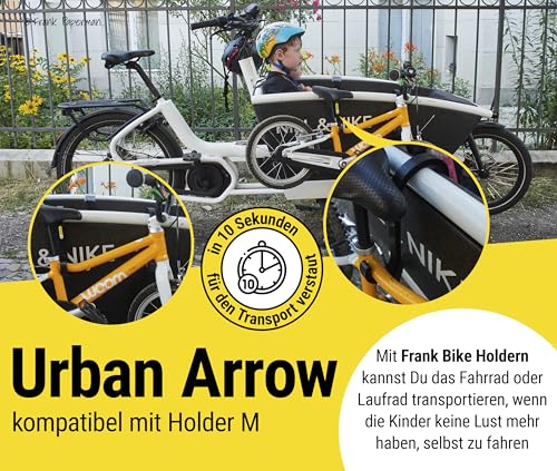 Frank Bike Holder | Fahrrad Halterung Lastenrad für Laufrad (Größe M, 2)