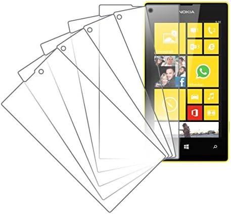 Nokia Lumia 520 Screen Protector Cover, MPERO Collection 5 Pack of Clear Screen Protectors for Nokia Lumia 520