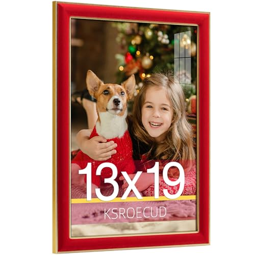 KSROECUD 13x19 Velvet Picture Frame, Red 13x19 Velvet Photo Frame