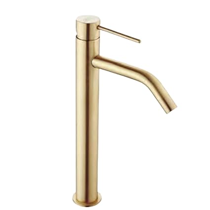 GRAVITY Stainless Steel Single Lever Basin Mixer | Gold | 12 in