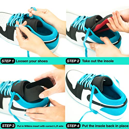 Wilkins Anti Crease Shoe Protector - (2 pairs) Toe Box Decreaser And Anti-Crease Insert For Sneaker