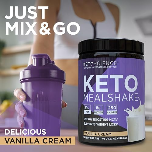 Keto Science N10743 Ketogenic Meal Shake Vanilla Dietary Supplement, Rich In Mcts And Protein, Paleo Friendly, Weight Loss thumb #7