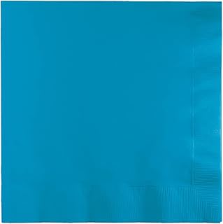 25-Count Touch of Color 3-Ply Paper Dinner Napkins, Turquoise