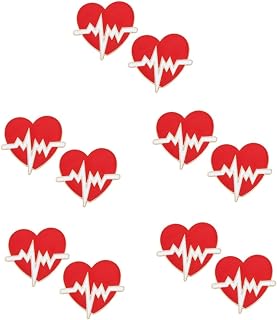 10 Peças Decoração De Coração Decoração Vermelha Kit De Fabricação De Joias De Leite Materno Broche Presente Broches Médicos Broches De Tema Médico Alfinete De Coração Broche