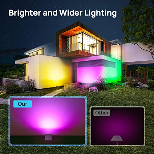 Consciot Solar Spot Lights Outdoor, Adjustable 170° Solar Outdoor Light, 7 Multicolored Garden Light Waterproof IP65, Landscape Lighting for Yard Pool Garden Tree, 4 Pack by Consciot - Image 5