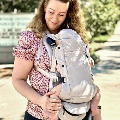 Colugo Baby Carrier - Baby Carrier Newborn to Toddler, Toddler Carrier, Adjustable, Lightweight, Breathable Carrier for Newborn to 33 Pounds (Cool Grey)