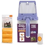 Neater Pet Brands Neater Scooper XL Cat Litter Scoop, 60 Refill Bags – Extra-Large Capacity Mess-Free Cat Litter Scooper with Bag for Large & Multiple Cats, Spill-Proof Litter Box Scooper with Holder