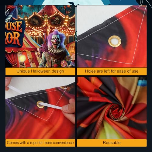 Mindsoft 7x16 ft Halloween Garage Door Cover Circus Backdrop by Mindsoft - Used condition - Image 7