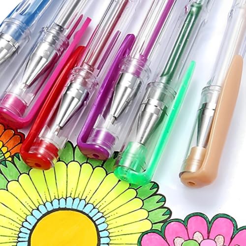 Caneta De Gel Com Glitter 12 Cores Neon Tons Pastel.