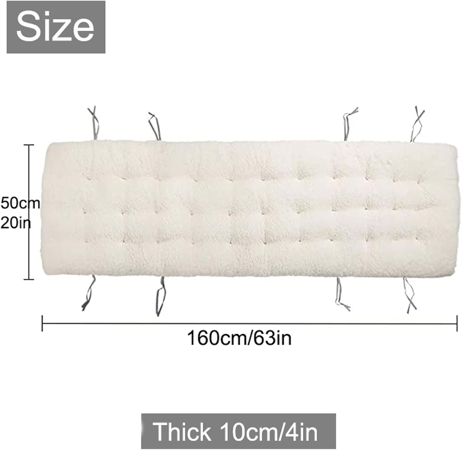 SRHWBF Lounger Cushion Artificial Lamb Wool Chaise Lounge Cushion with Peal Cotton Filling Thickrn Recliner Rocking Chair Cushion Soft and Comfortable (No Chair) (Light Purple 63in)