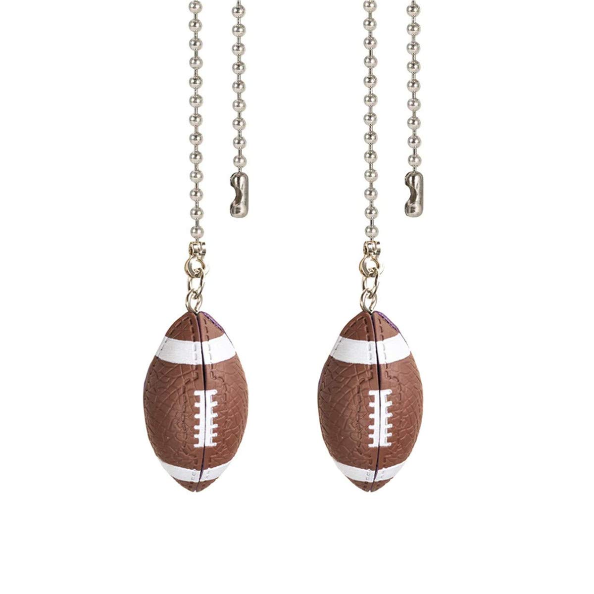 Ceiling Fan Pull Chain Ornaments Extension Football Light Pull Chains for Ceiling Fans Lights Lamp 2Pack
