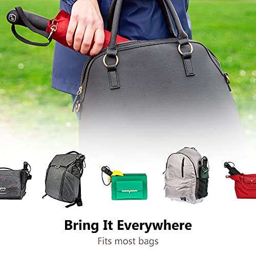 Ergonauts Windproof Vented Double Canopy Travel Umbrella With Teflon Coating - Portable Compact Foldable Lightweight Design And High Wind Resistance (Black) #TOP5