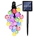 Icicle Solar String Lights Outdoor, 20ft 30 LED Solar Bubble Globe String Lights Fairy Lighting for Indoor/Outdoor, Patio, Lawn, Garden, Wedding, Party, Christmas Decorations (Multi-Color)