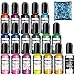 Produktbild Epoxidharz-Pigment, 18 Farben, flüssig, durchscheinend, Epoxidharz-Farbe, hochkonzentrierte Harzfarbe und Glitzer für Schmuck, DIY-Schmuckherstellung, AB Harz-Färbung für Farbe, Handwerk  je 10 ml
