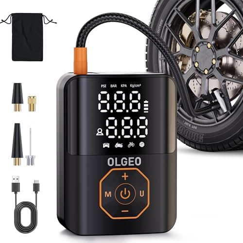Olgeo Tire Inflator Portable Air Compressor, 160PSI Air Pump for ...