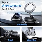 ANDERY Car Phone Holder for Magsafe [78+LBS Strongest Suction & 2400gf Strongest Magnetic] 360° Adjustable Car Phone Mount, Phone Holders for Your Car for iPhone 17-12 Pro Max Air Plus (Carbon Fiber)