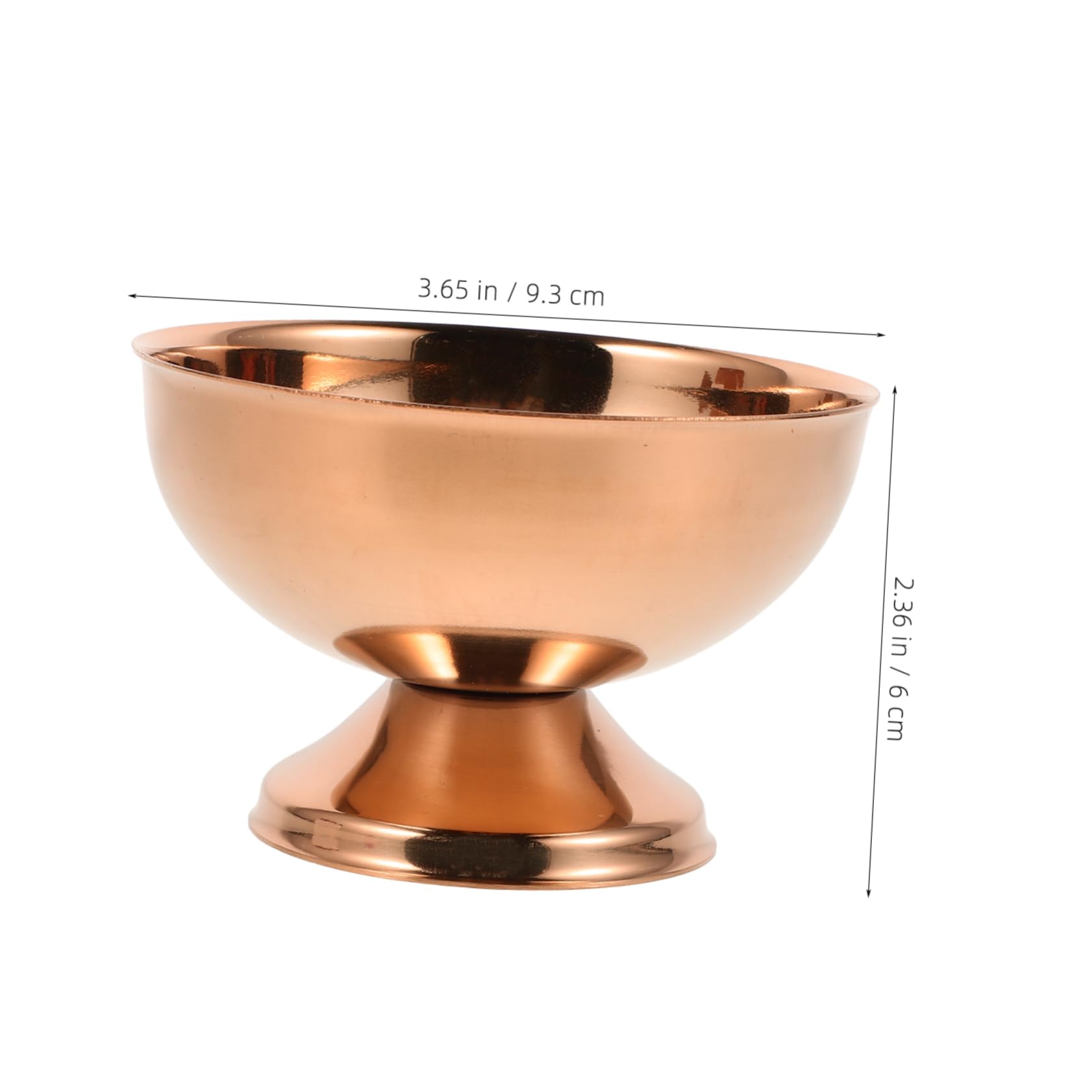 COLLBATH Footed Dessert Bowl Creative Stainless Steel Ice Cream Cup Vintage Serving Bowl for Ice Cream Fruit and Salads Elegant Design for Home Entertaining