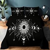 Himmelskörper Symbol Fantasie Sonne Bettdecke 240x260cm, 4 Jahreszeiten...