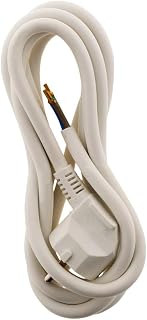 Zenitech - Cable de Alimentación 16A 3G1,5 - Enchufe 2P+T - Potencia Máxima 3680W - Reemplazo para Electrodomésticos - Cableado en HO5VV-F - Compatible con Enchufes Europeos - 2m - Blanco
