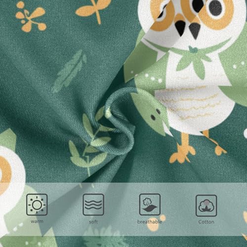 KLL Owl Cute Cartoon Forest Green Boys Toddler Pure Cotton Briefs Underwear Cute Undies3